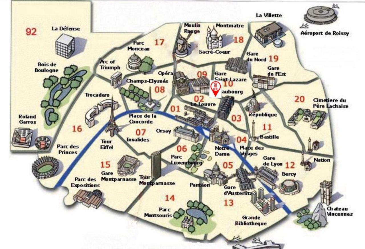50M2 Rue Rambuteau/Pompidou/Marais/Hotel De Ville Paris Luaran gambar